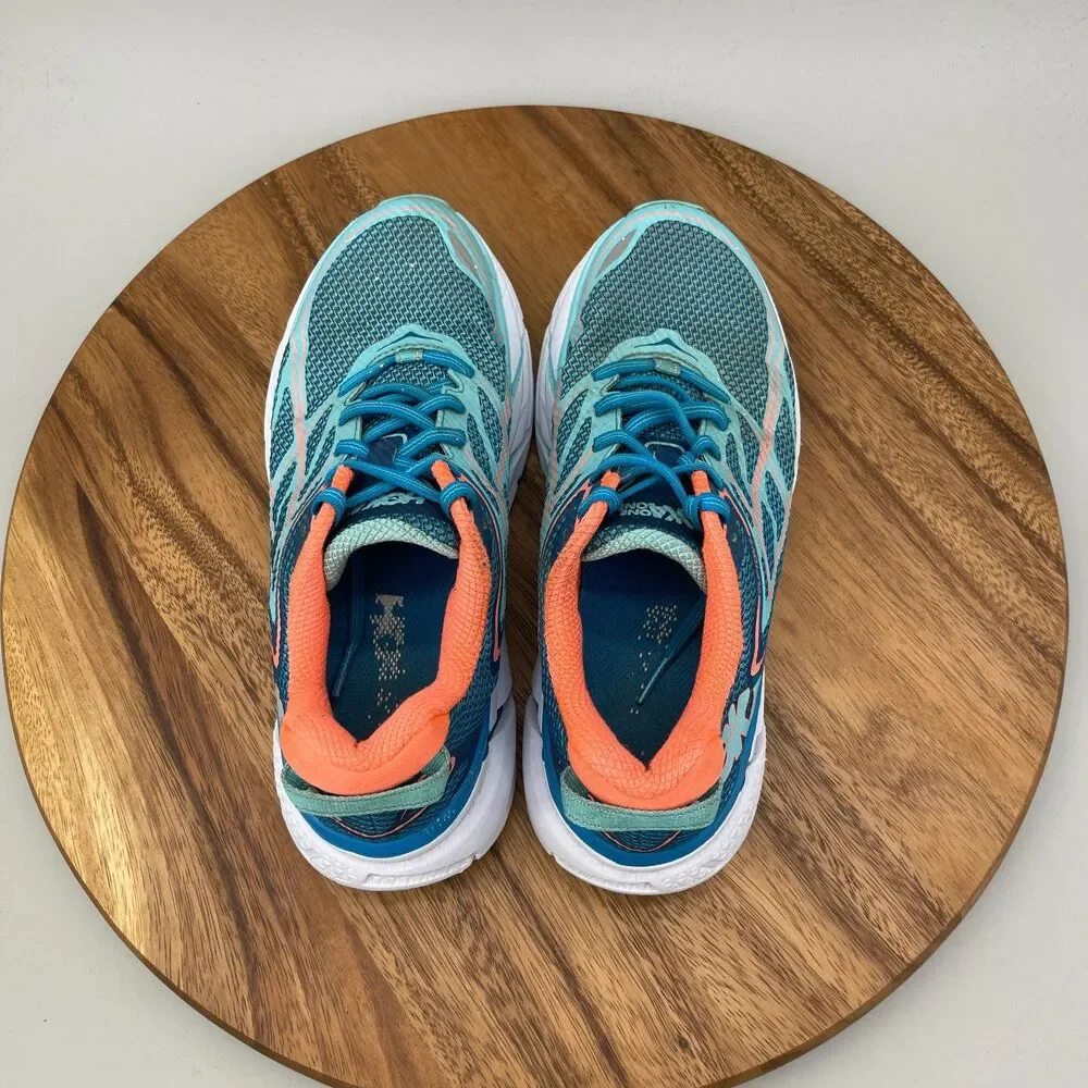 Hoka One One Clifton 3 Shoes Womens Size 8 Blue Running Comfort Walking Gym